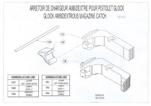 Verrou de Chargeur Ambidextre RDIH pour Pistolet Glock Génération 3 - SUPER PROMO