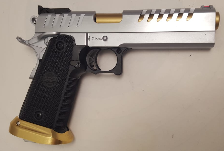 Pistolet SPS PANTERA BCN Chrome - Avec Magwell doré