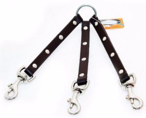 Coupleur pour chiens ASTRO Triple couleur Marron - SUPER PROMO