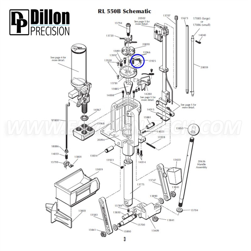 Fil éjecteur EEMANN TECH 13925 pour Dillon RL550