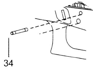 (34) Goupille du bloc de verrouillage / déverrouillage du canon